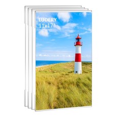 11x17 Acrylic Picture Frames,Set of 4 Clear Photo Frame for Wall,Clear Framel...
