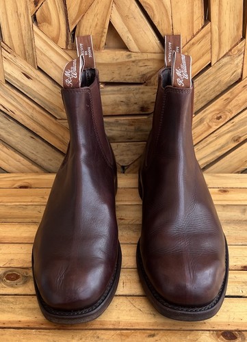 RM Williams Gardener Brown Leather Chelsea Boots Size UK 11 H/US 12 - Picture 12 of 14