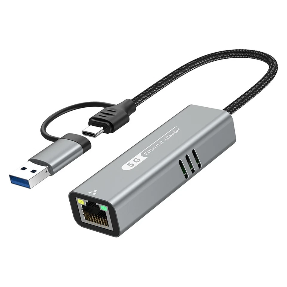 1X(USB 3.2 auf 5 Gbit/S Ethernet-Adapter RTL8157 5000 Mbit/S RJ45-Netzwerkk7306