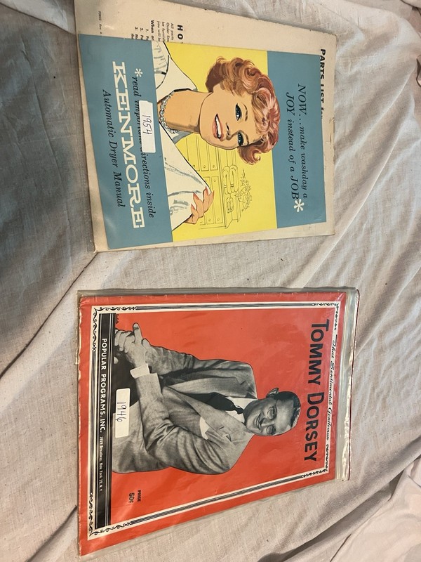 Vintage 1954 Kenmore And 1946 Tommy Dorsey Magazines