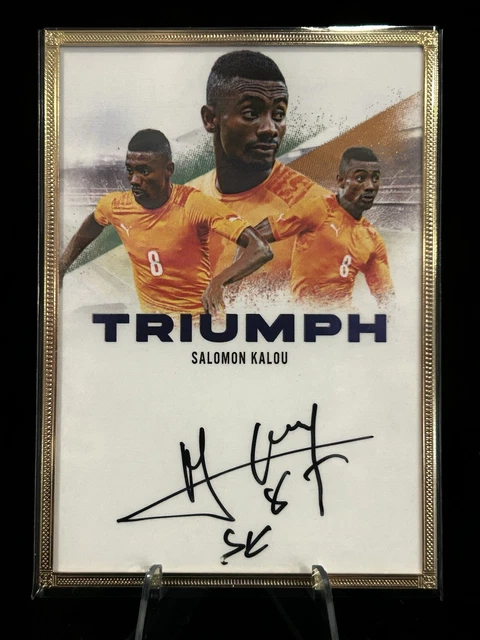 Futera Incredible Salomon Kalou Triumph Gold Frame Auto 3/3 Chelsea Ivory Coast