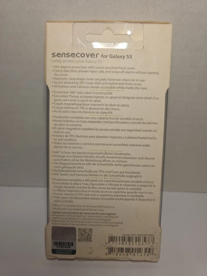 Moshi SenseCover para Samsung Galaxy S5 - Negro/Gris Nuevo Foto 2 de 2