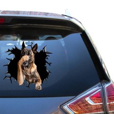 Funny Dog Car Window Decal Belgian Malinois Facepalm Cracked Glass Sticker