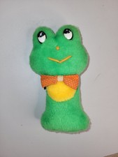 Vintage Eden 7" Plush Frog Rattle Baby Toy Lovey