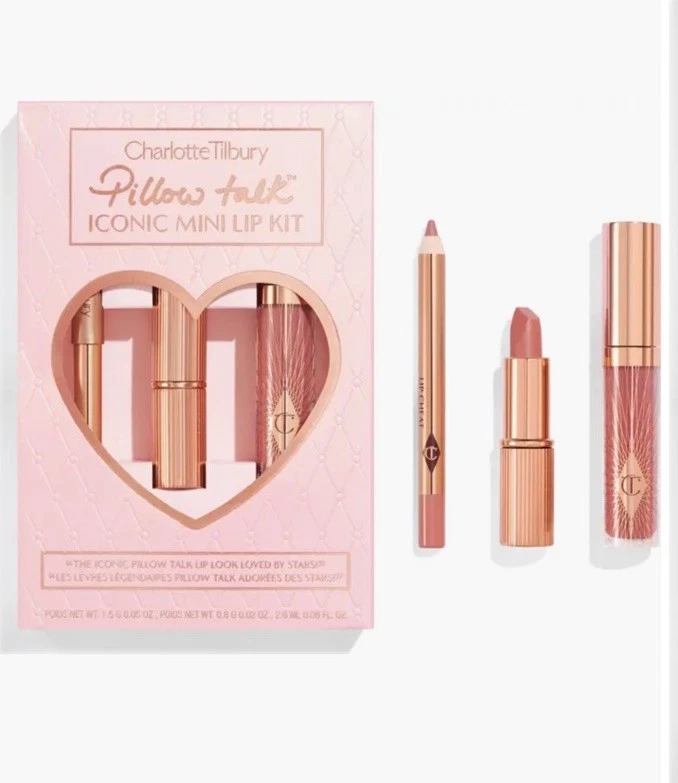 NIB Tilbury Pillow Talk Iconic Mini Lip Kit DISCONTINUED Matte Lipstick - Image 4 of 4