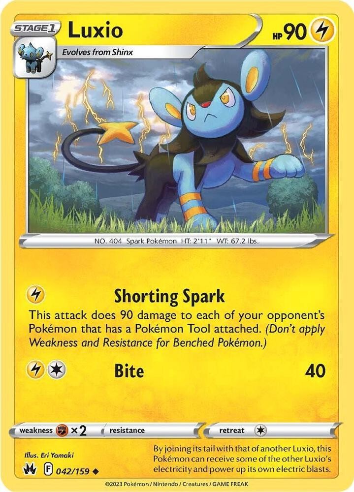 Luxio 42/159 Uncommon Crown Zenith Pokemon NM/LP