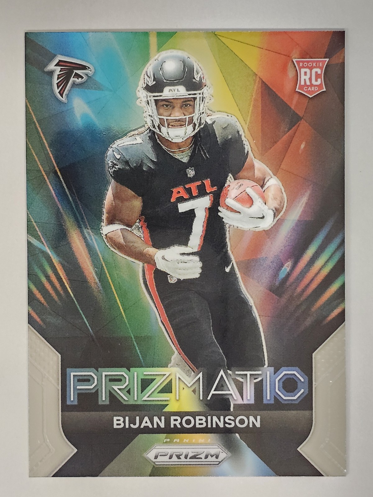 2023 Panini Prizm #19 Bijan Robinson Rookie RC Prizmatic Falcons