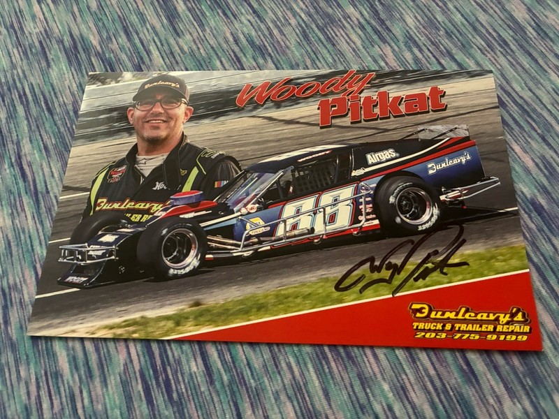 Woody Pitkat autographed Sk Modified Racing Hero Card