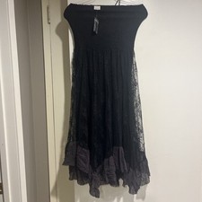 Free People Dress Lace Dress In Black Romantic Wear . Small Black Lace Intimate