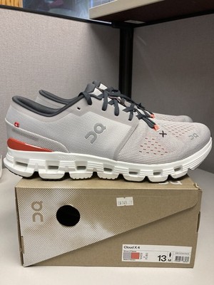 ON Running Men's Cloud X4 Silver Flame Size 13 Medium WIdth New