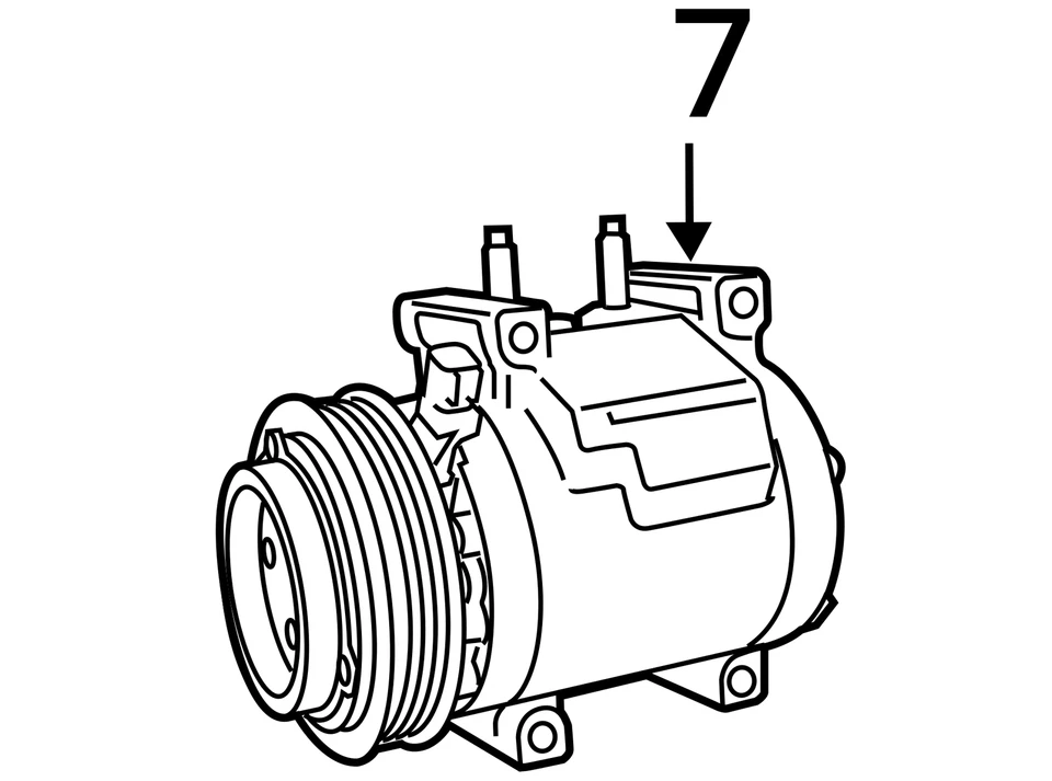 AC Compressor Wk Body VIN E Or F 6th Digit Fits 16-22 GRAND CHEROKEE 2621958 - Image 4 of 4