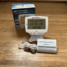 Emerson EM-60 Large Lighted Display Talking Caller ID Voice 60 Number Memory