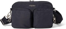 Baggallini Securtex Anti-Theft Treasure Crossbody 9"x5.5" Small, French Navy
