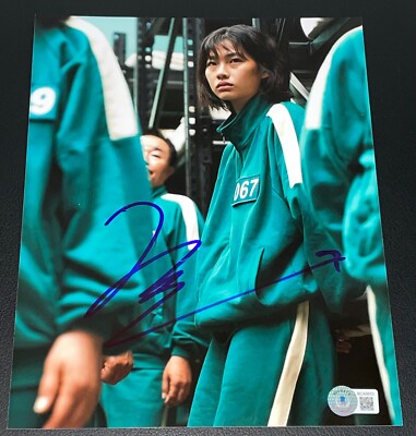 HoYeon Jung Signed Autograph 8x10 Photo Squid Game Jung Ho-yeon Beckett BAS