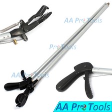 96" Snake Catcher Stick Silver Lizards Tongs Rattlesnake Catching Snakes