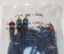 BROADBAND HDTV PATCH CABLE -6FT 5-CONDUCTOR COMPONENT RCA-RCA 36-506