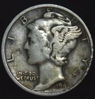 1941-S 10C Mercury Dime 90% Silver 24lau0107-2