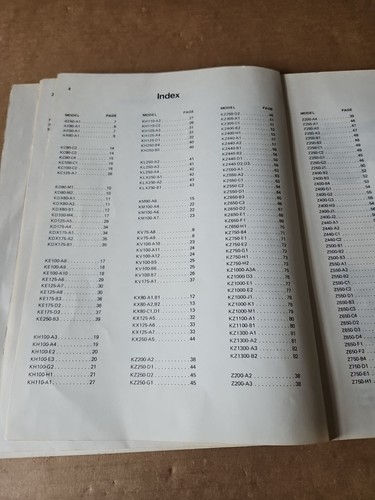 1979 - 1981 KAWASAKI OEM FACTORY MODEL RECOGNITION MANUAL, 99930-1002-01 USED - Picture 10 of 12