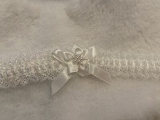 Baby Girl Ivory Christening Headband Baptism Wedding Pearl Hairband