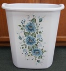 HP ROSES/SHABBY TO CHIC/WASTE PAPER BASKET/NEW ITEM BLUE ROSES