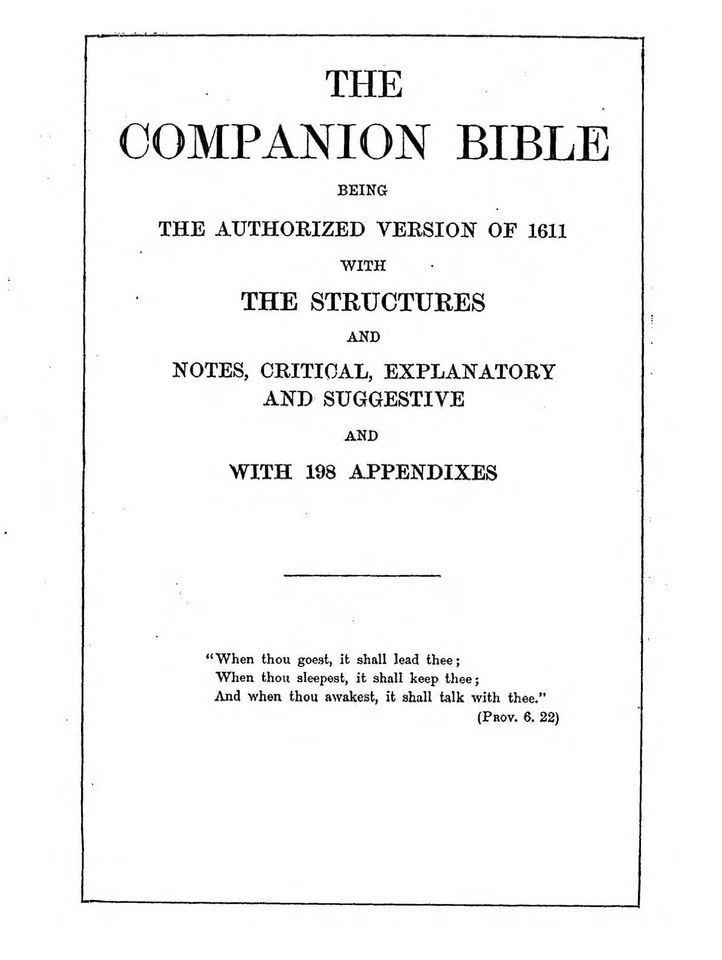 THE COMPANION BIBLE-E W Bullinger-Commentary-Christian Theology-Searchable-USB Foto 3 de 4