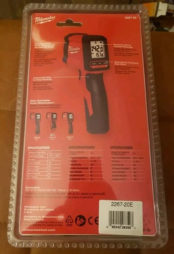 Milwaukee Laser Temperature Gun Infrared 10:1 Thermometer 2267-20 NEW Sealed - Picture 2 of 4