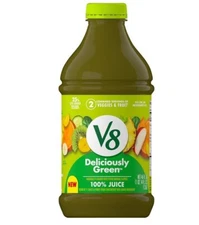 V8 Deliciously Green 100% Fruit and Vegetable Juice, 46 fl oz Bottle, Free Shipp