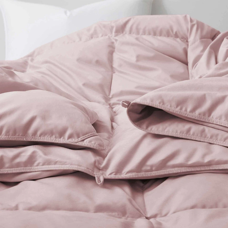 Oversize Down Feather Comforter Lightweight Soft Cozy, King or Queen Bed Blanket - Image 3 of 4