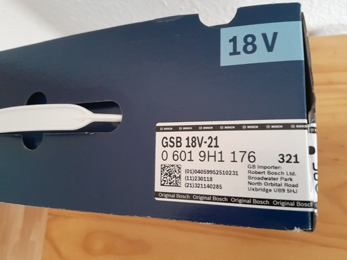 Bosch GSB 18V-21, 18V, mit 2 Akkus 4,0Ah, Koffer L-Boxx und Ladegerät GAL 18V-40 - Bild 12 von 14