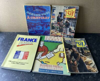 Bundle of 5 1970's 80's BBC Radio French Language Course Learning Text Books