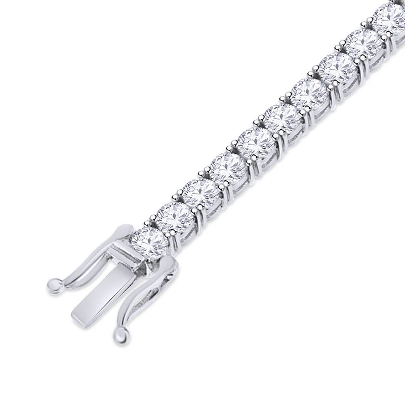 5.00 Ct GIA Authenticated Round Cut Lab Grown Diamond Tennis 6� Bracelet - Image 4 of 4