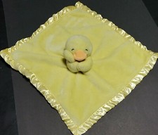 Carters Yellow Duck Ducky Security Blanket Silky bottom BLANKIE lovie Lovey