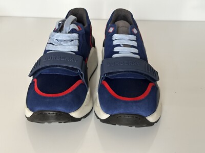 NIB Burberry Ramsey Men's Oceanic Blue Sneakers 8 US (41 Eu