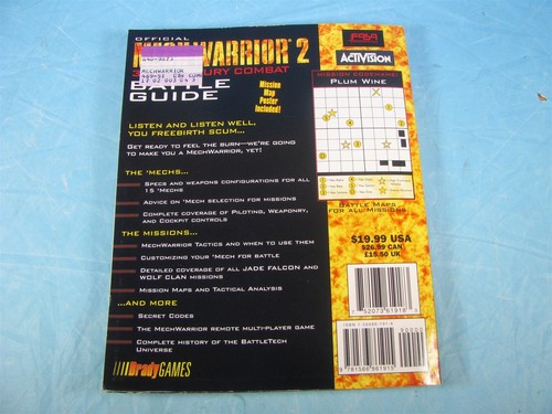 SEALED 1996 MechWarrior 2 31st Century Combat - 2/ Strategy Guide (PC) - Picture 5 of 5
