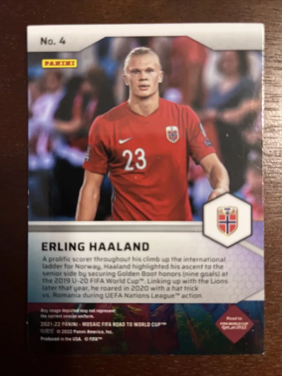 2021-22 Panini Mosaic World Cup ERLING HAALAND Pitch Masters, Norway 👀🇳🇴⚽️🔥