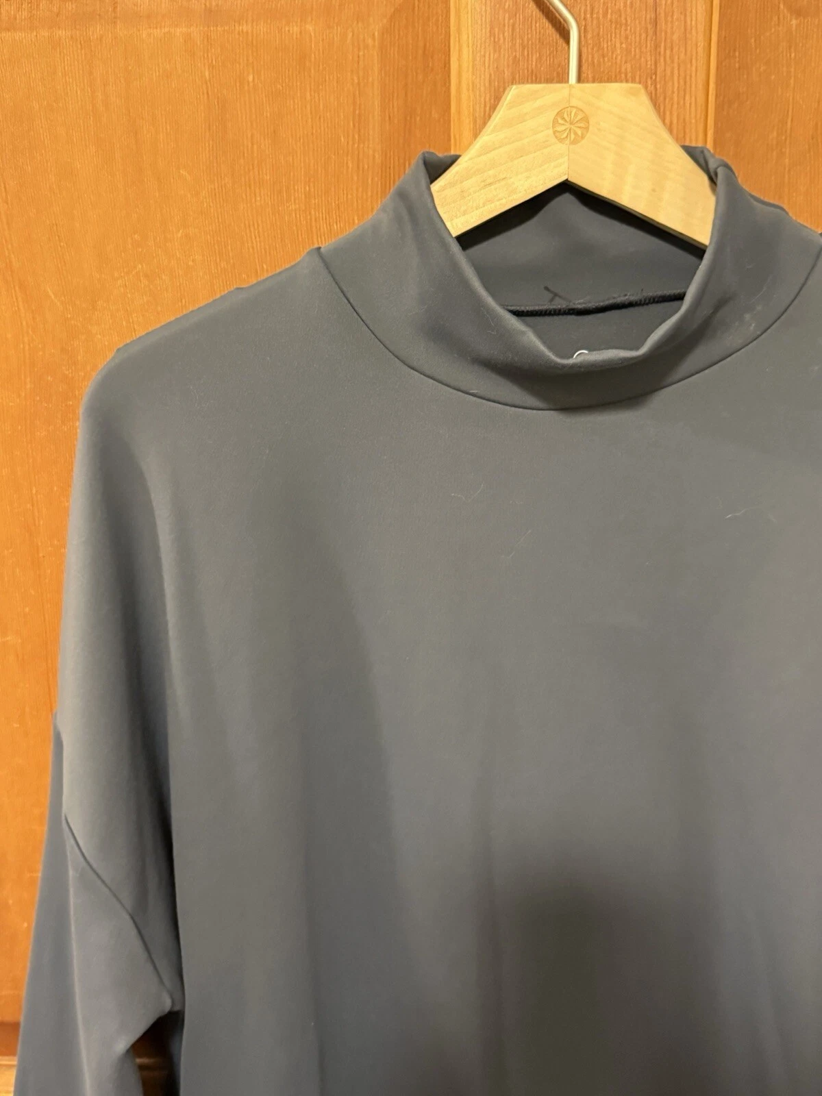sweaty-betty eco thermal mock neck pullover sweatshirt