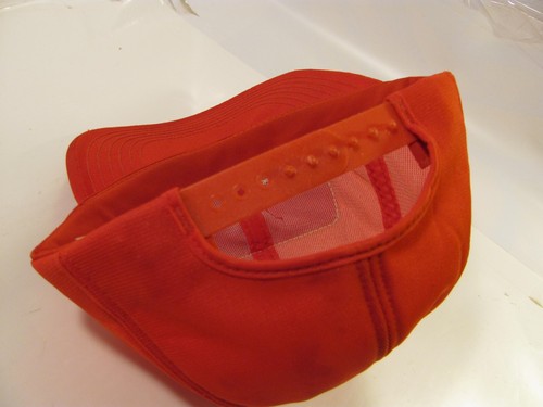 Ambien DS Hat Red Farmer Herbicide Snapback Cap Vintage Patch Logo Made in USA - 第 4/8 張圖片