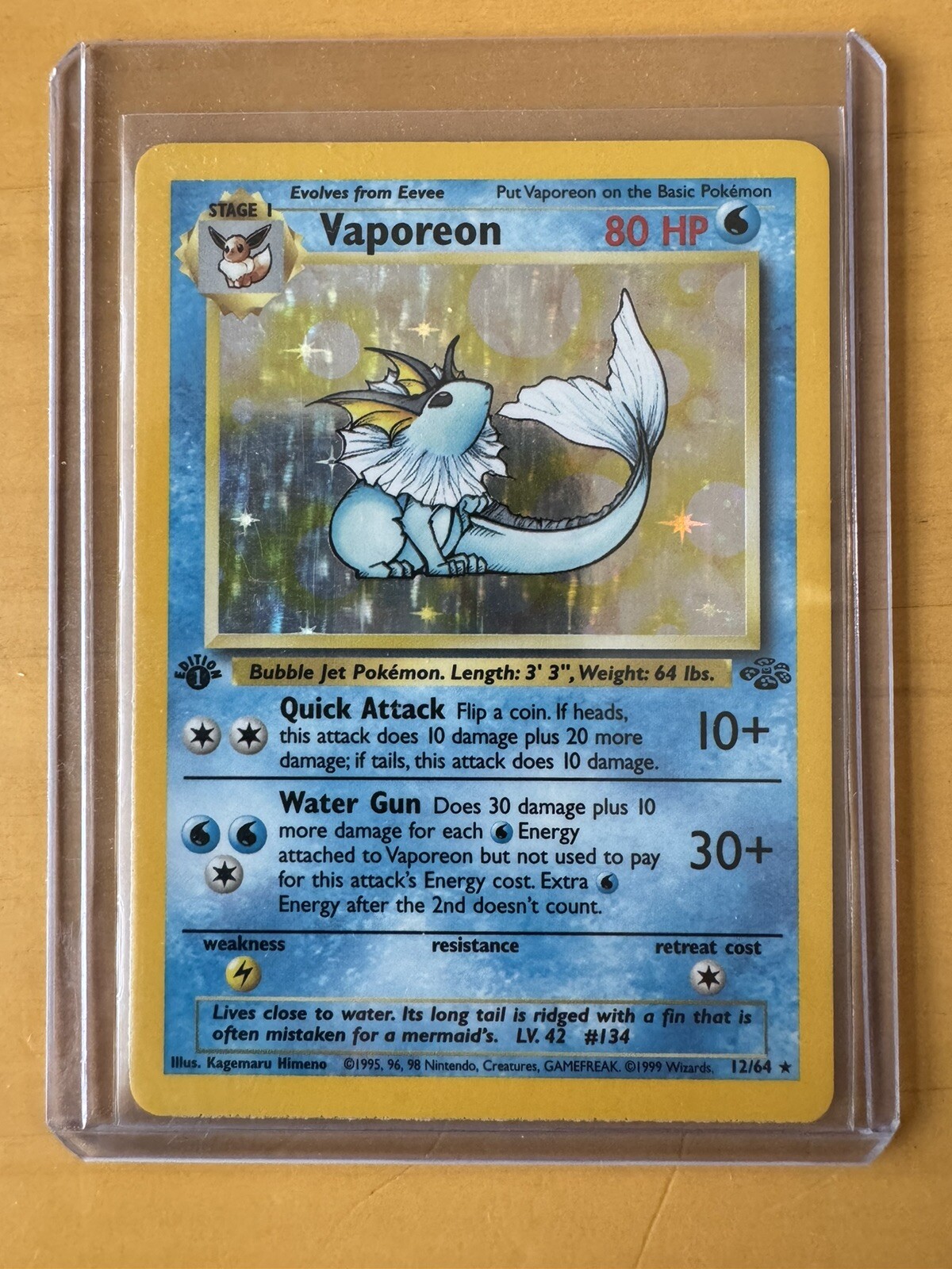 Vaporeon 12 64 1st Edition
