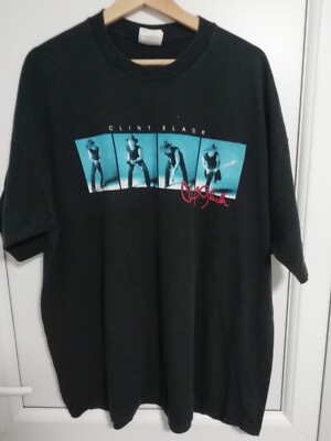 Clint schwarz Tour T-Shirt Country Music 2 Seiten 2XL Down the Black Top