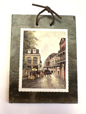 St. Ann St.at Presbytere French Quarter New Orleans on Old Roofing Slate/Tile