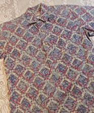 NICE Vtg Kahala Mens Cotton Hawaiian Shirt Reverse Print 1/4 Button Small