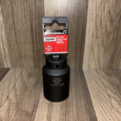 Powerbuilt 36mm Axle Nut Socket - 1/2” Drive - 648472 NEW | eBay