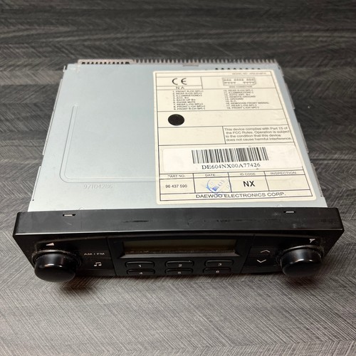 Daewood 04-08 Chevy Aveo AM/FM RADIO Part# 96 437 590 OEM Stock ARA-3146TA - Picture 2 of 12