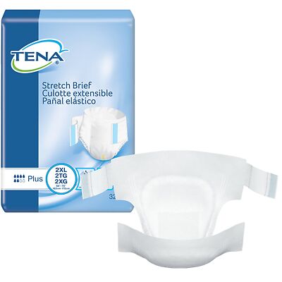 Tena Stretch Plus Incontinence Brief, Extra Extra Large (CS/64)