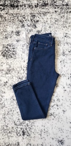Gap Teen Sky High Rise Dark Blue Skinny Ankle Jeans With Washwell Size 18 - Picture 6 of 6