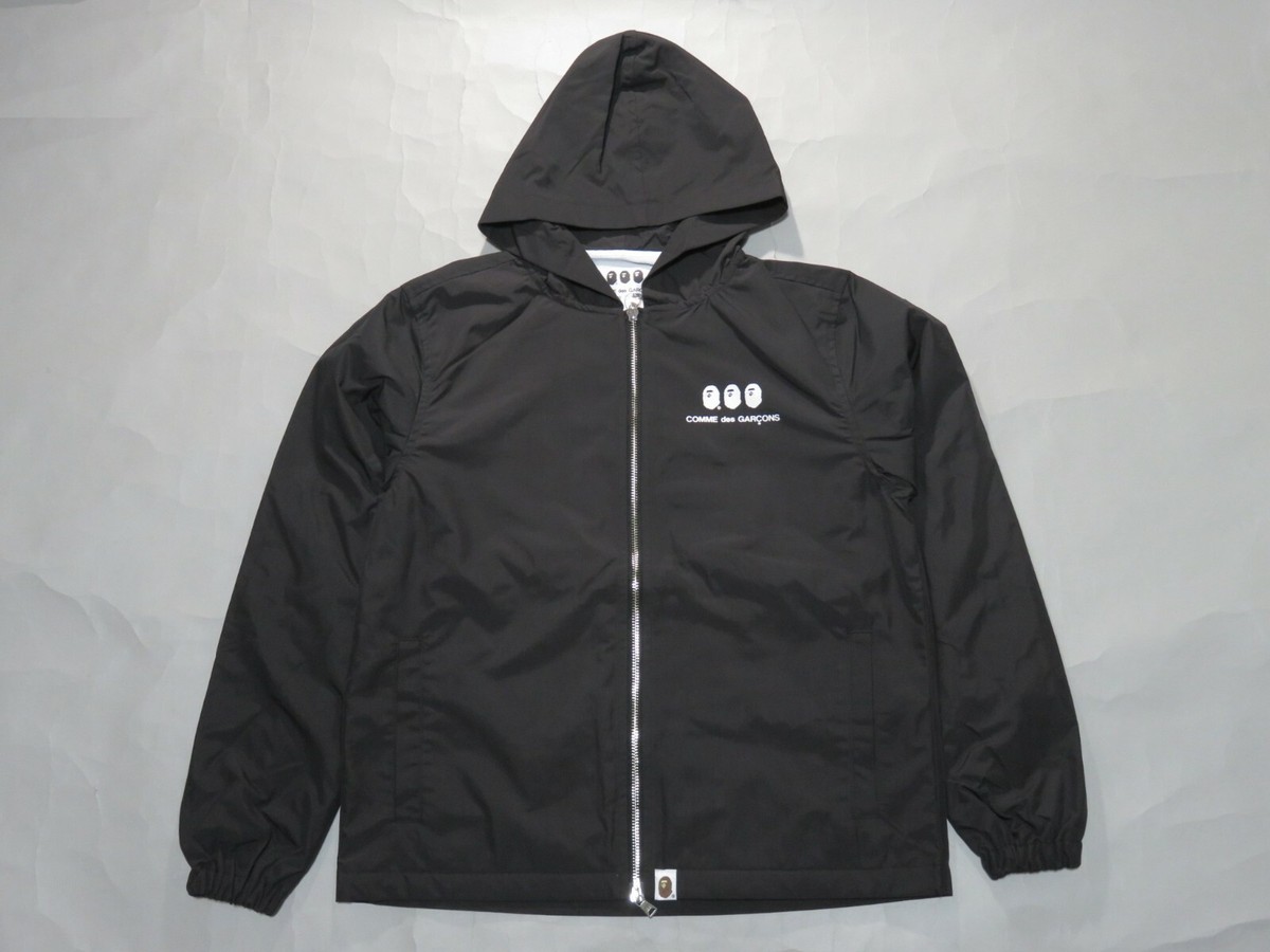 25158 comme des garcons x bape hoodie jacket black S | eBay