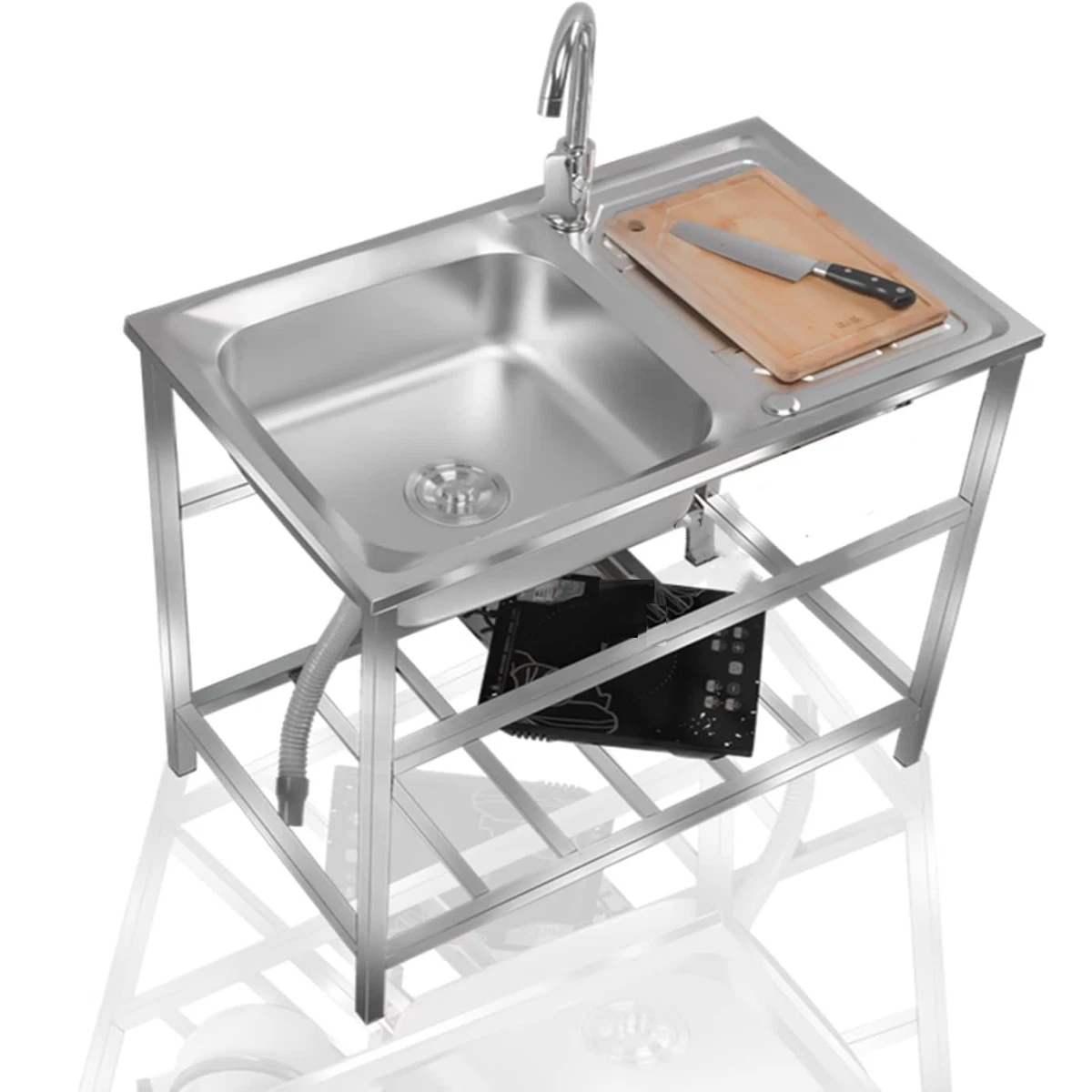 Lavello Cucina Incasso Acciaio Inox 43,5x76cm 1 Vasca - Foto 5