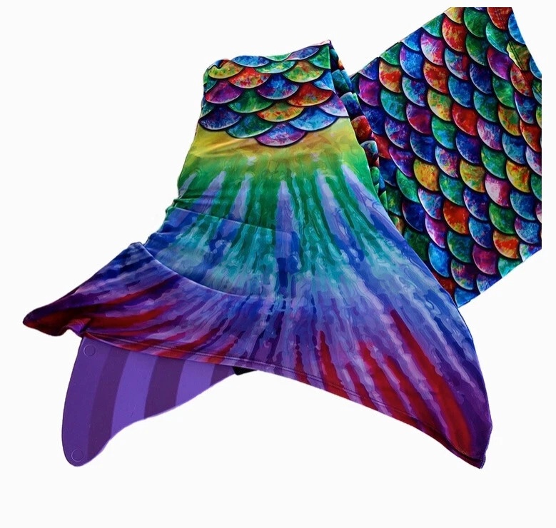 Cola de sol Hawaiian Rainbow cola de sirena + juego de monoaleta para nadar - Nuevo con etiquetas Foto 4 de 4