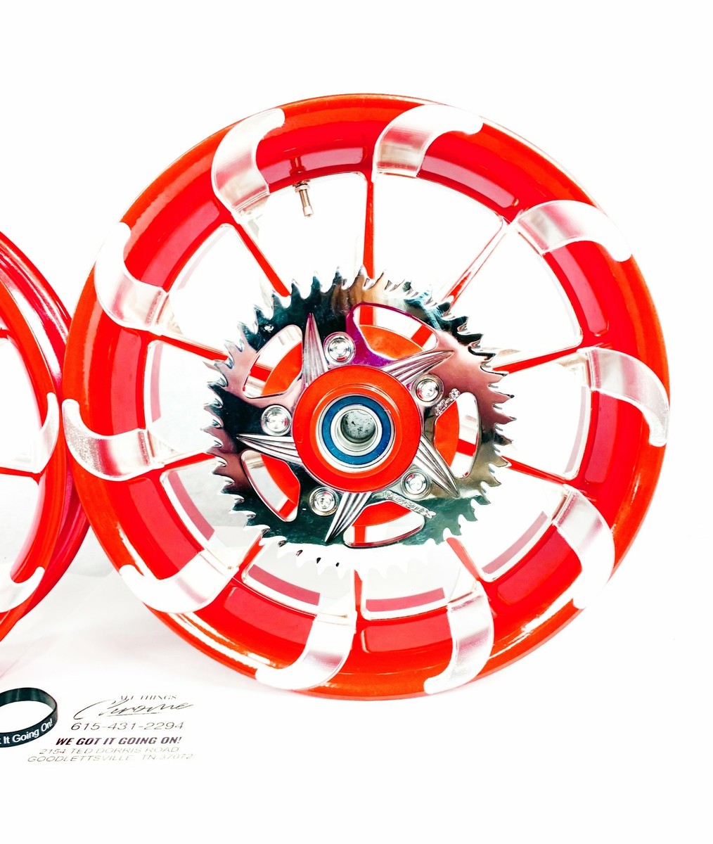 TED 330 FAT TIRE RED CONTRAST CUT TORNADO WHEELS 2009-2020 SUZUKI GSXR