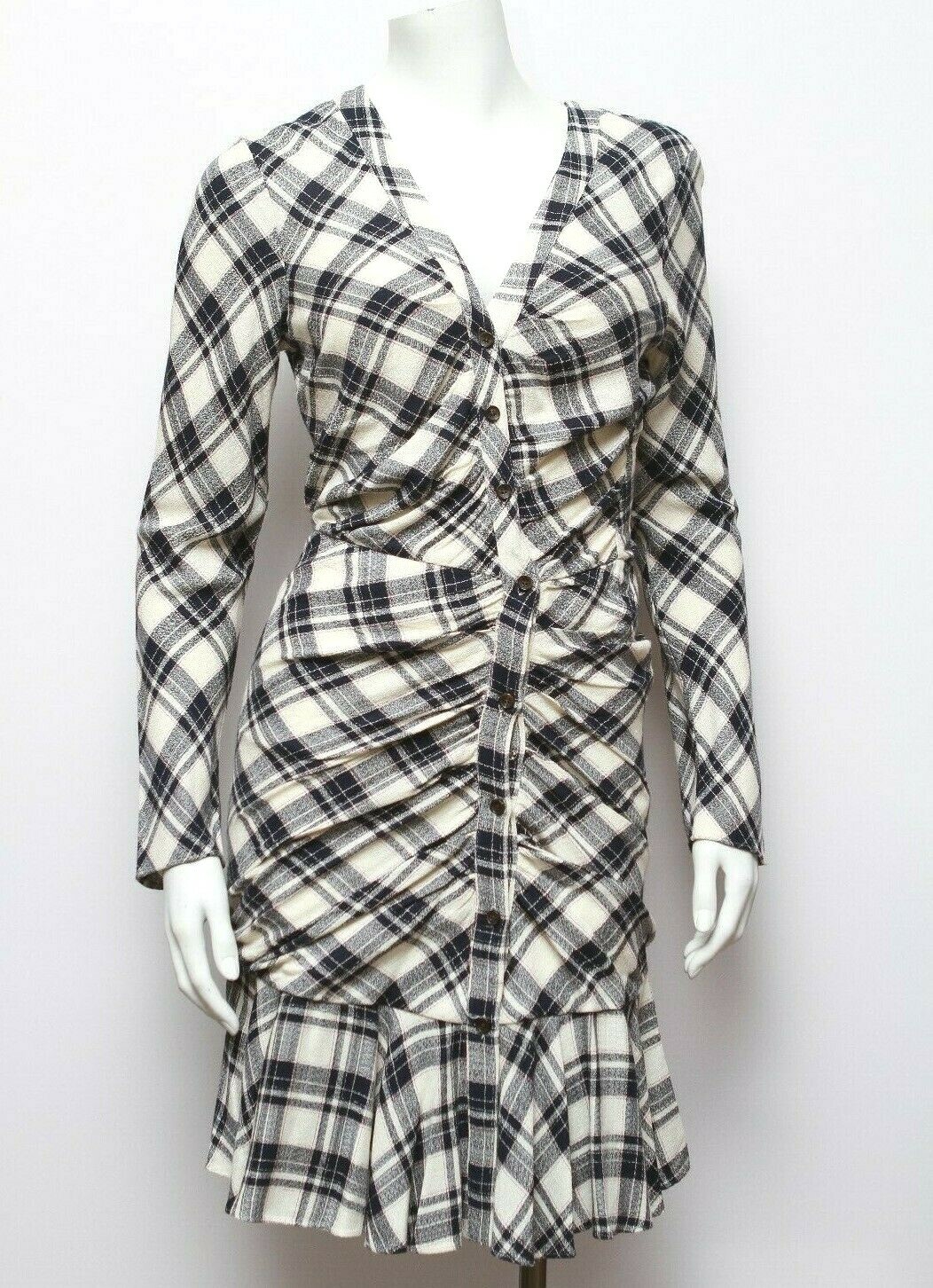 FILA Abito in pliad increspato Veronica Beard Rowe nuovo senza etichette taglia 2 vendita al dettaglio $495